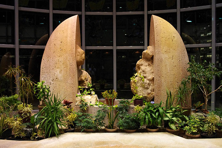 Wholeness, a symmetric stone sculpture
