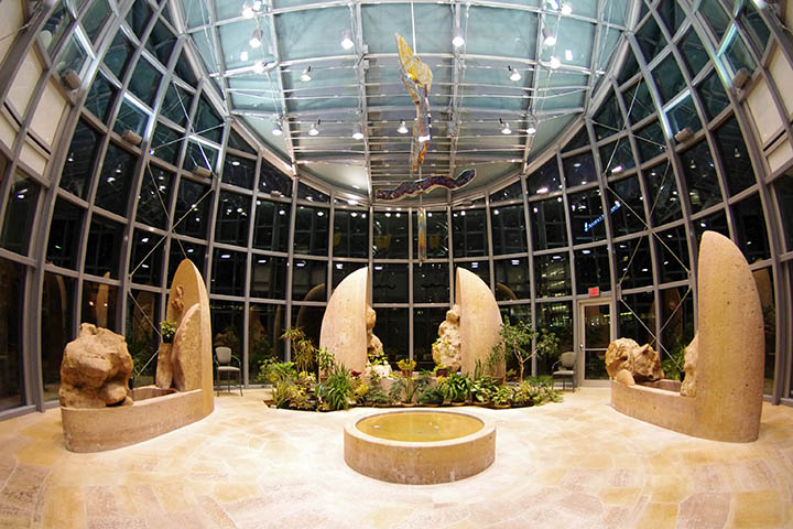 The Reflection Space at the Assarian Cancer at night.